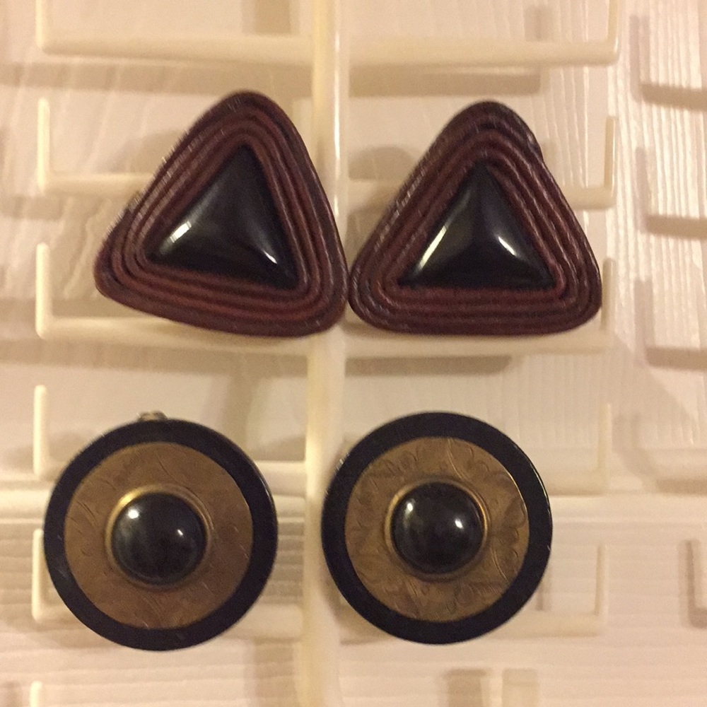 Vintage 80s clip on earrings